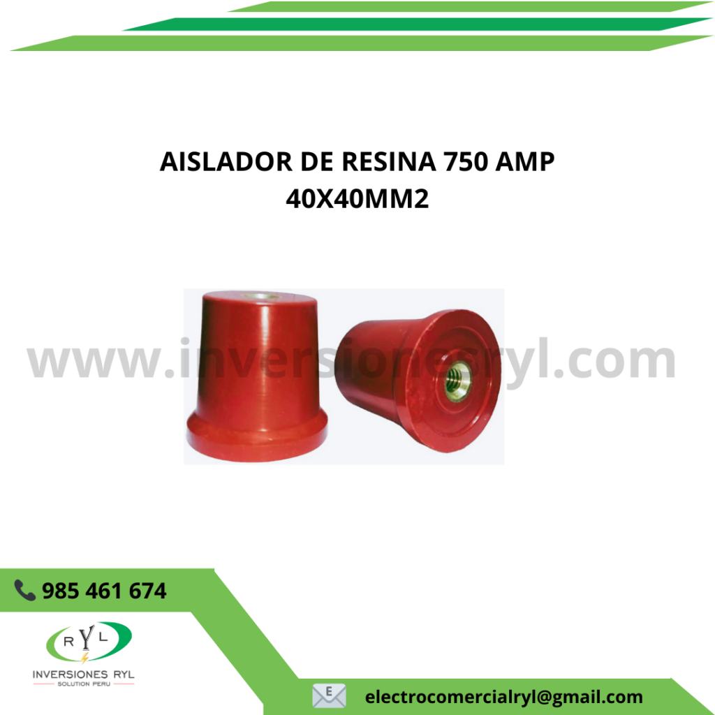AISLADOR DE RESINA 750 AMP 40X40 - Inversiones RyL